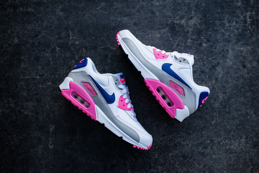 Air max 90 essential white concord zen grey pink sale