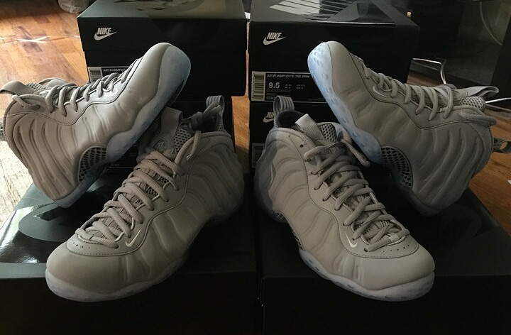 grey foams shoes