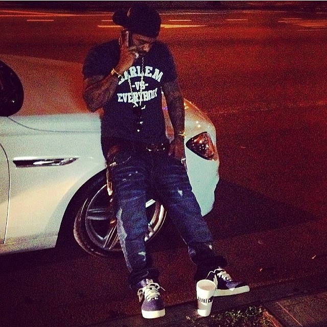 Jim Jones wearing Nike Air Force 1