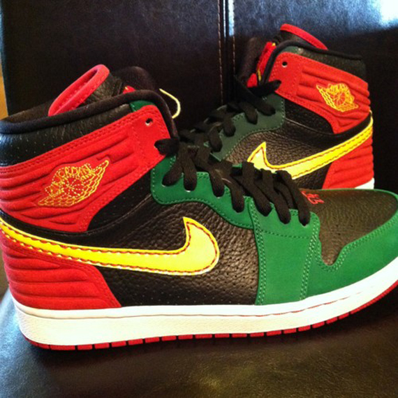 Red and store yellow jordan 1