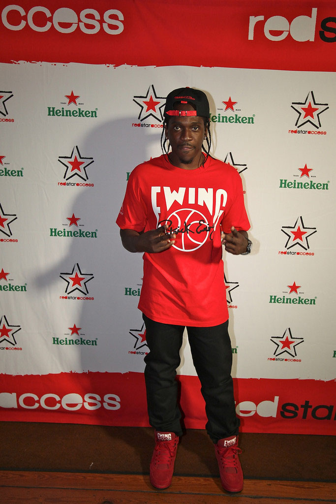 Pusha T wearing Ewing Athletics 33 Hi Red (1)