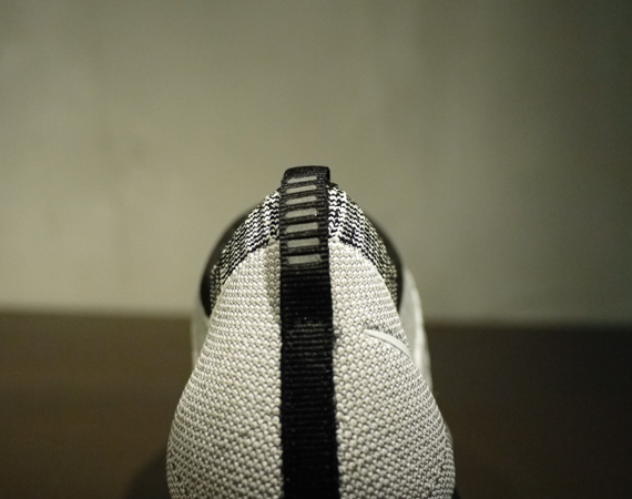 Nike Free Flyknit HTM SP in White Light Charcoal Black heel