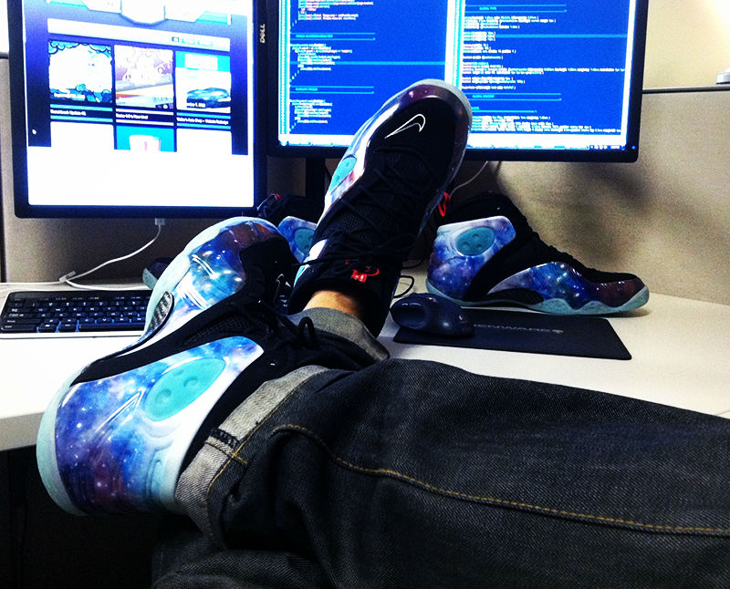 nike zoom rookie galaxy on feet