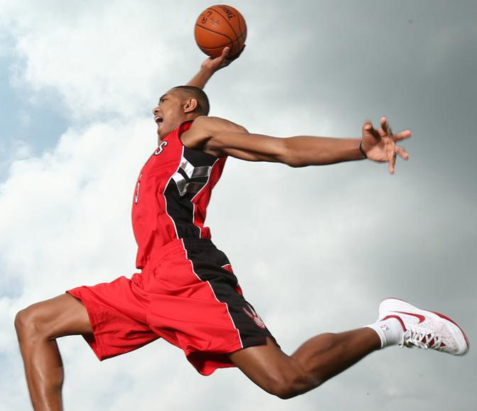 Bruno Caboclo wearing Nike Zoom Crusader