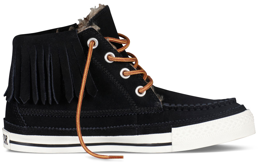 Converse chuck taylor all star fringe on sale suede and faux shearling high top