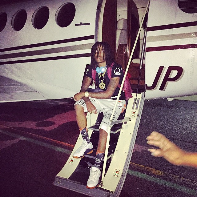 Quavo wearing Air Jordan XIII 13 Low Ceramic