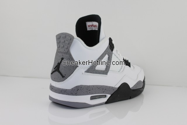 Air Jordan Retro 4 White Black Tech Grey 308497-103 C