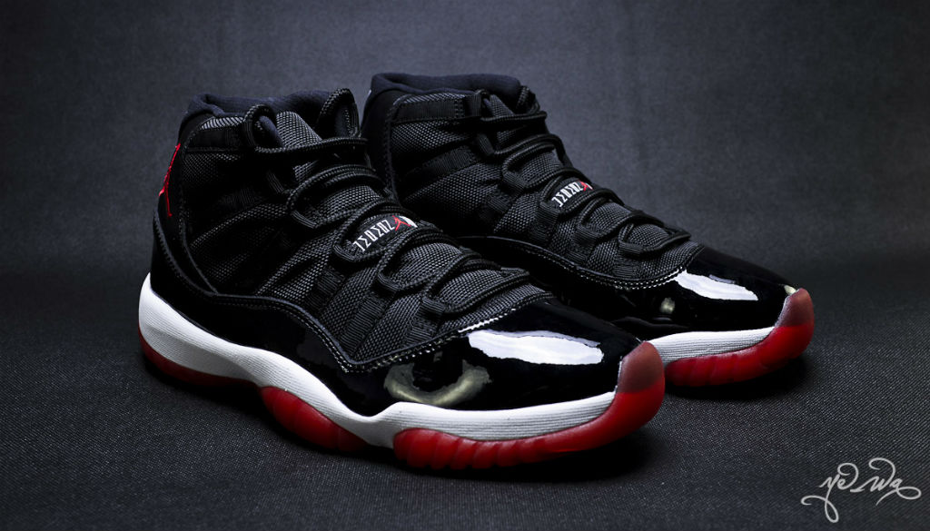 nike jordan 11 black red