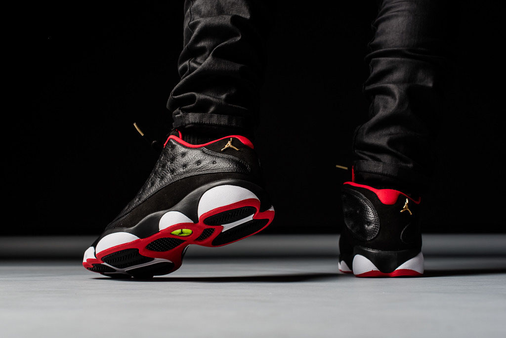 air jordan 13 bred on feet