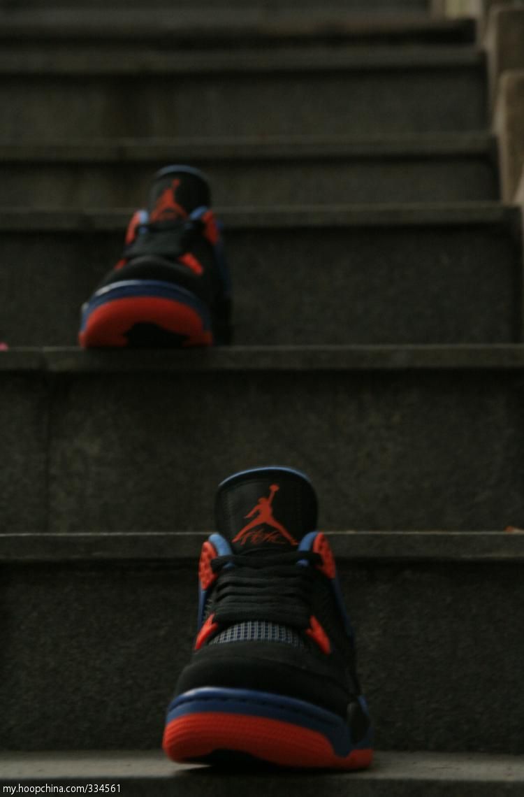 Air Jordan 4 IV Cavs Knicks Shoes Black Orange Blaze Old Royal 308497-027 (24)