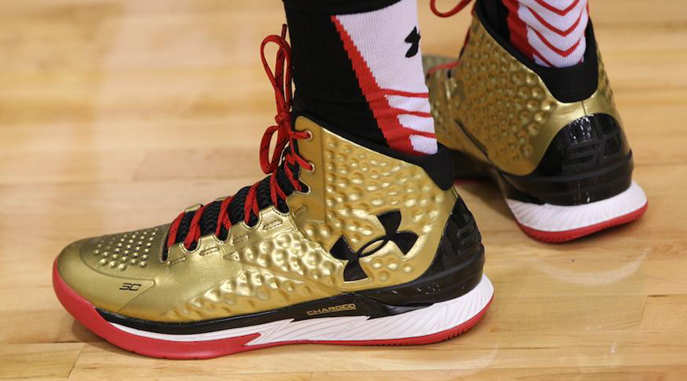 curry gold shoes