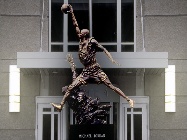 jordan statue shoes