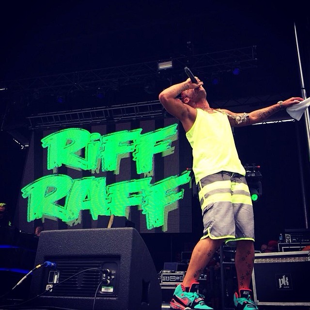 Riff Raff wearing Nike Air Max Bo Jax South Beach