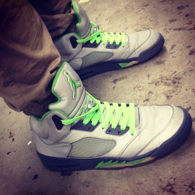 air jordan 5 green bean