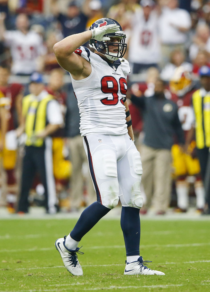 JJ Watt wearing Nike Huarache 4