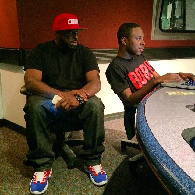 DJ Funk Flex wearing Reebok Question Banner