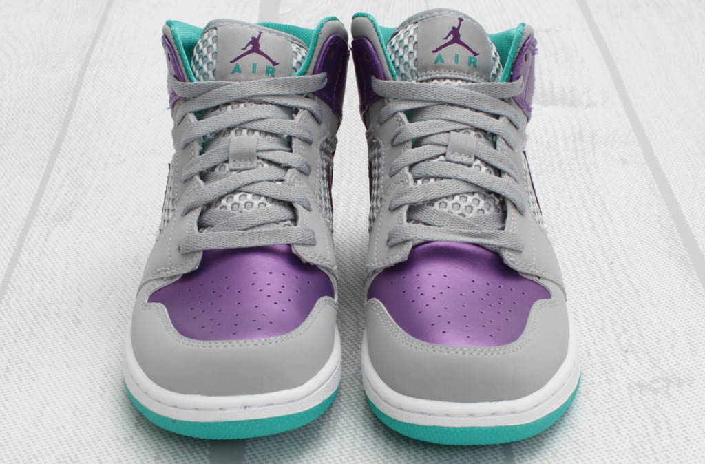 Air Jordan 1 Phat GS Wolf Grey Ultraviolet Green 364781-016 (2)