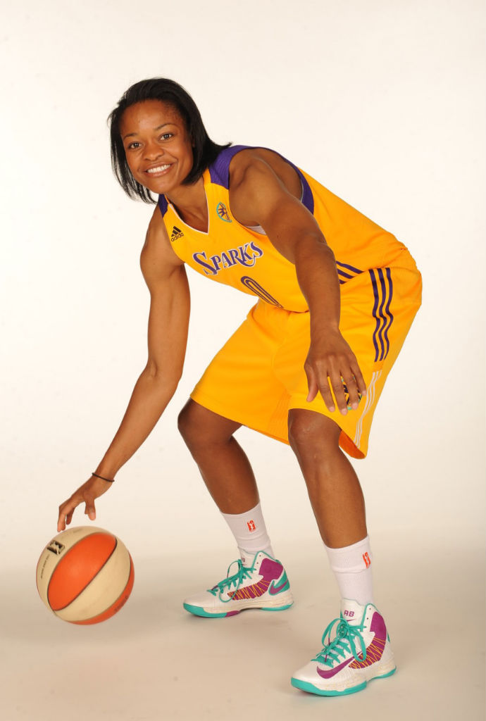 Alana Beard wearing Nike Lunar Hyperdunk 2012 PE