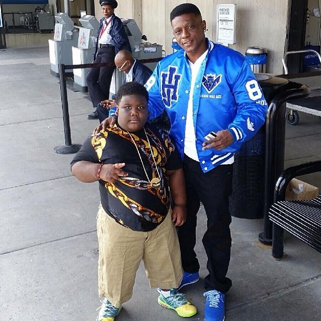 TerRio wearing Nike KD VI 6 Liger; Lil' Boosie wearing Nike Air Force 1 Low Game Royal