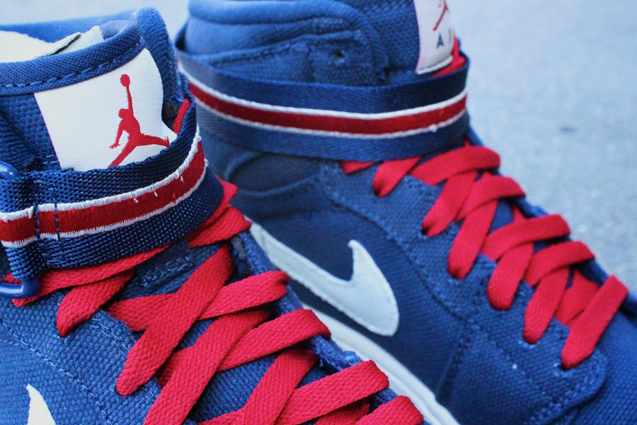 Air Jordan 1 Hi Strap Premier - Midnight Navy / Varsity Red - Sail