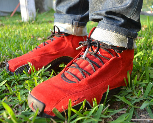 italian red suede 21s