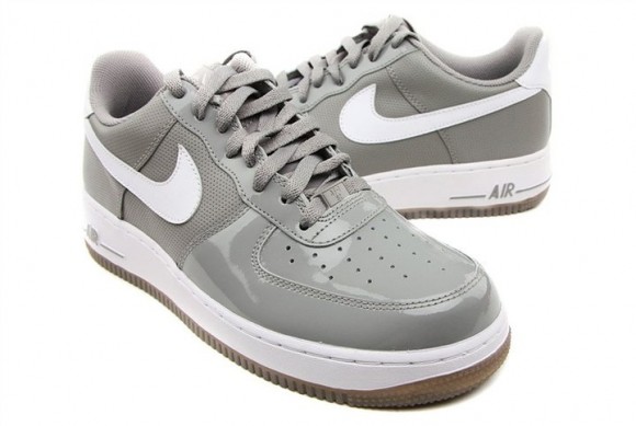 grey leather air force ones