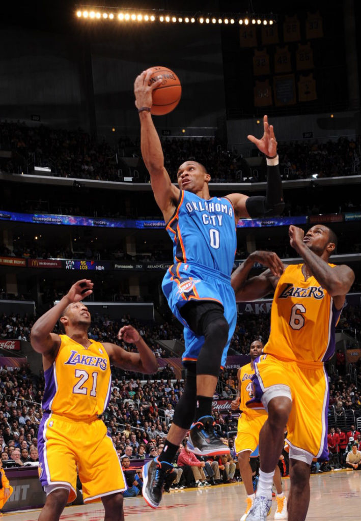 Russell Westbrook wearing Air Jordan III 3 OKC Away PE (10)