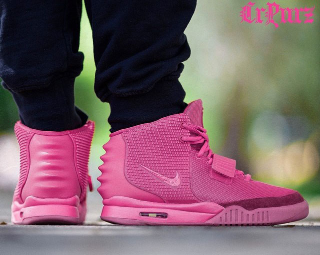 Nike Air Yeezy II 2 Pink by Mache Custom Kicks (1)