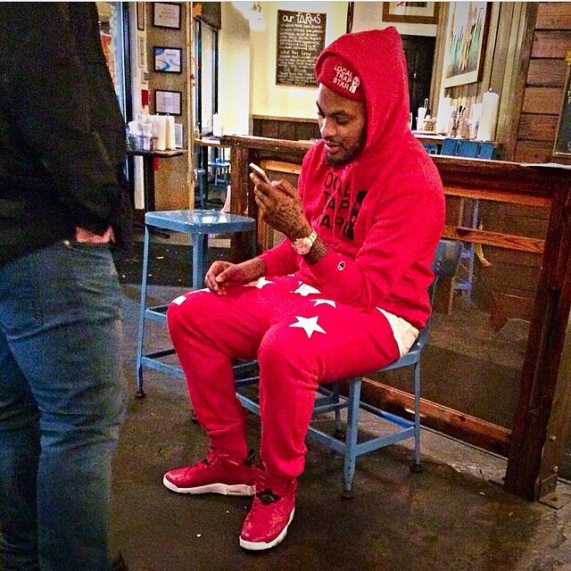 Waka Flocka Flame wearing Air Jordan VI 6 Spizike