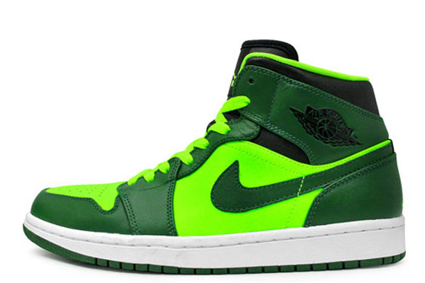 all green jordan 1