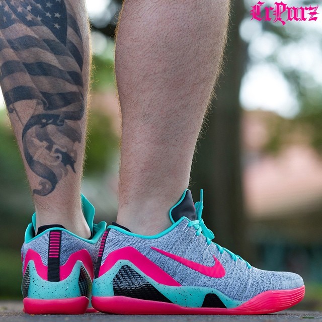 NIKEiD Kobe IX 9 Elite Low Grey/Pink-Teal