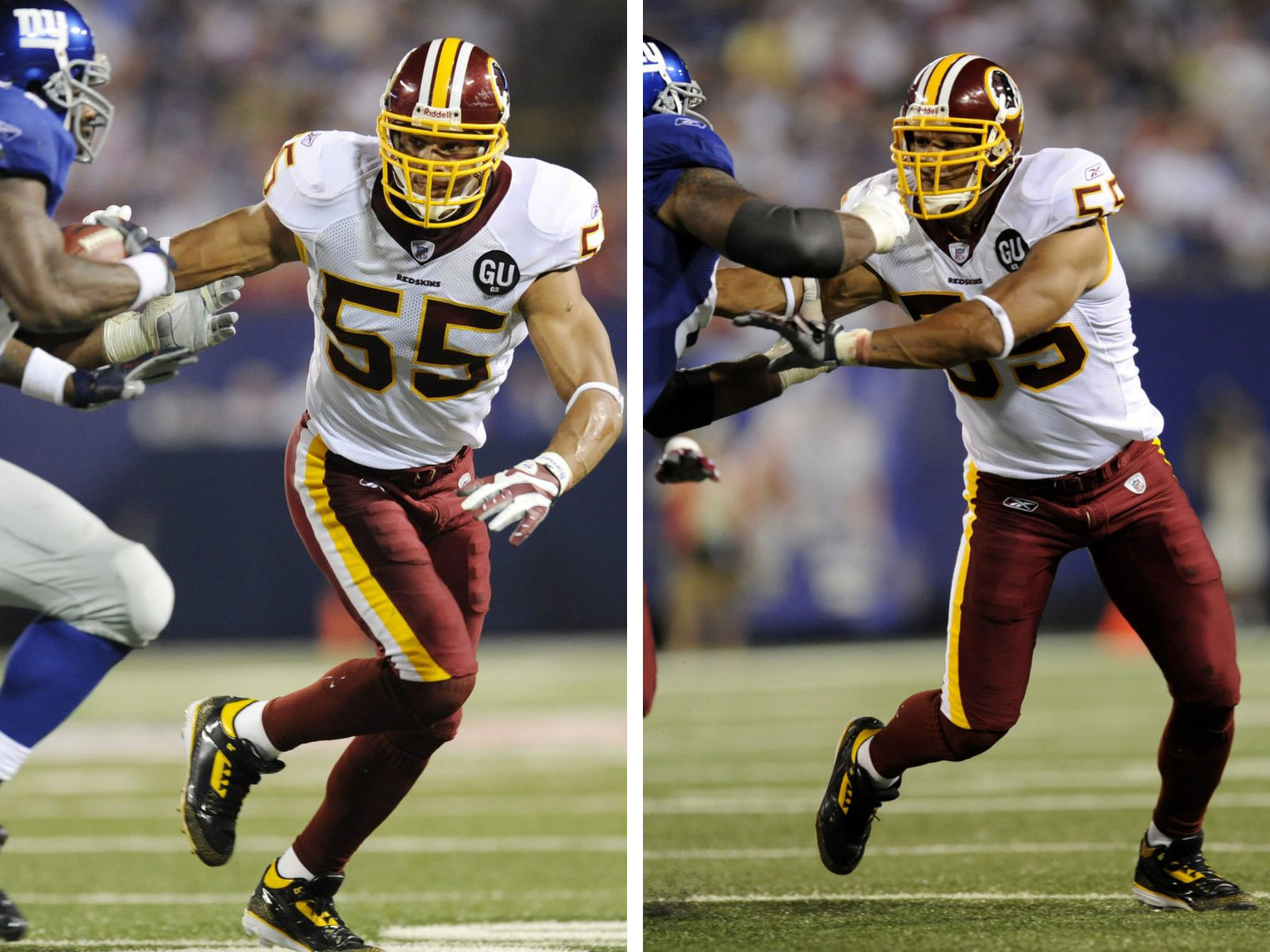 Jason Taylor Wearing Air Jordan III 3 Redskins PE Cleats (2)