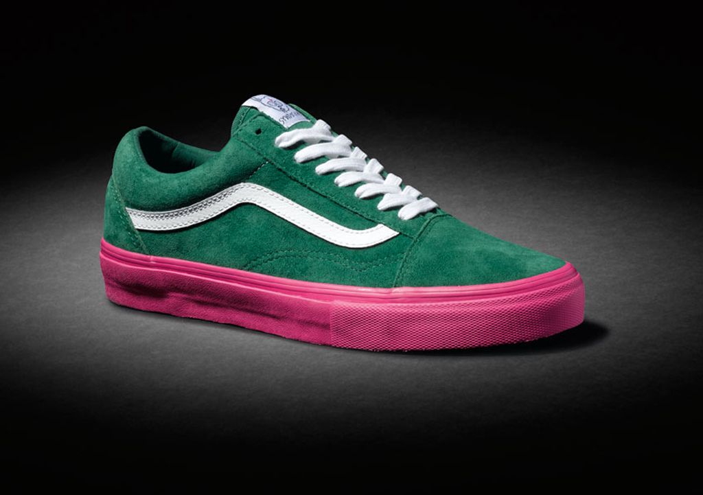 vans pink and green