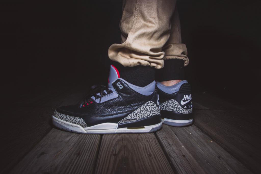 nate_516 in the Black Cement Air Jordan III 3