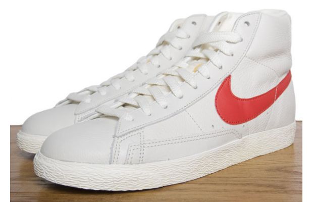 nike white and red high tops