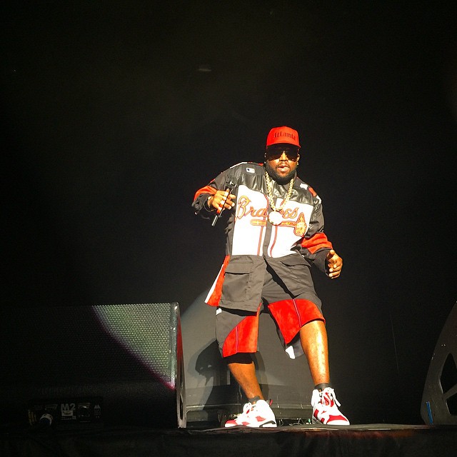 Big Boi wearing Air Jordan VI 6 Carmine