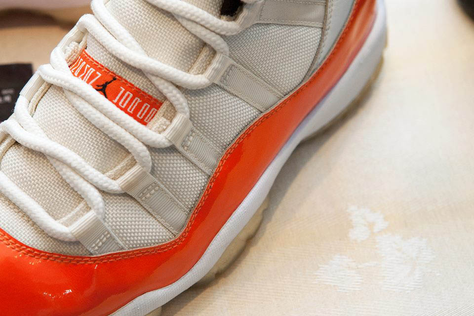 Air Jordan XI 11 White Orange Sample Shoes (1)