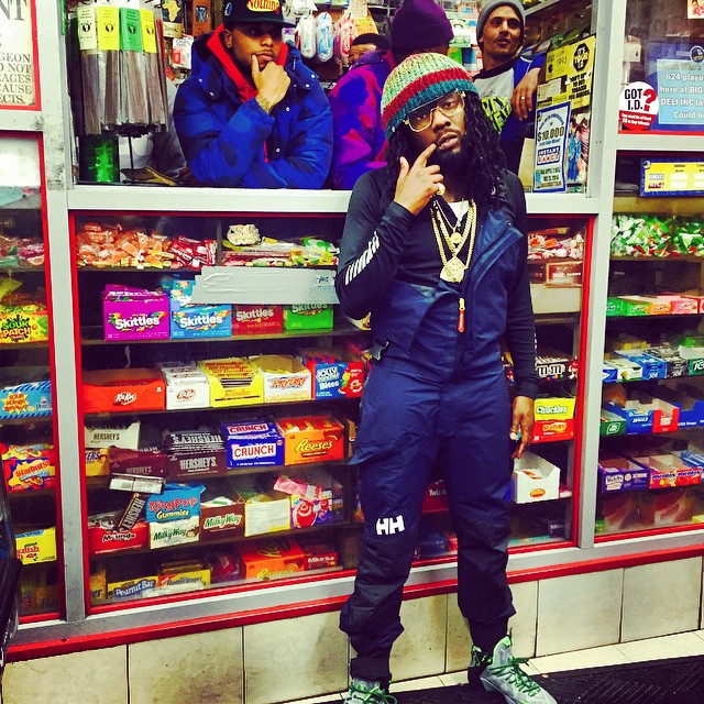 Wale wearing Nike LeBron XII 12 Dunk Force