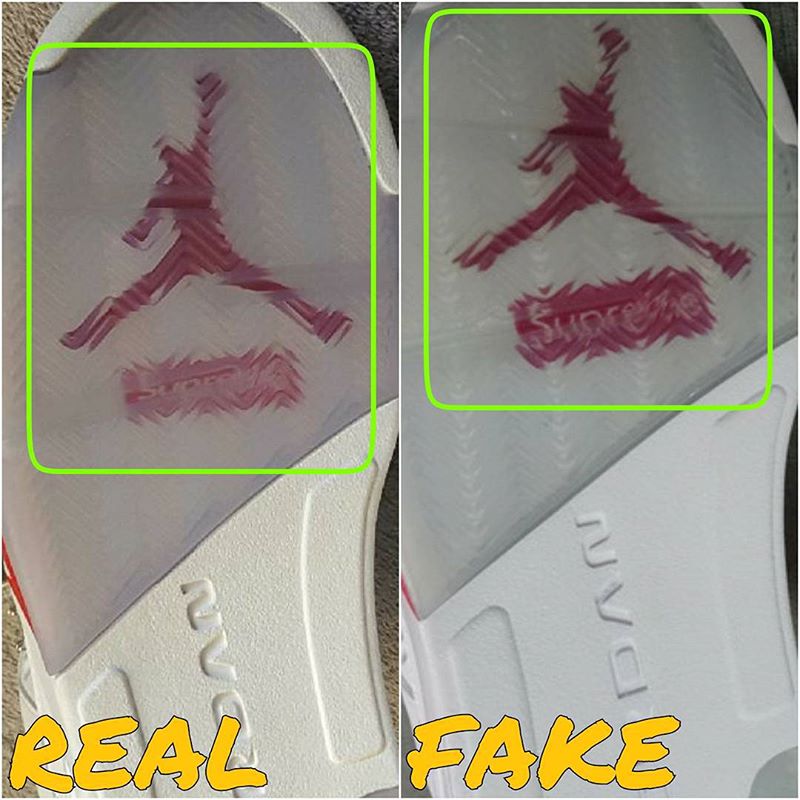 How To Tell If Your 'White' Supreme Air Jordan 5s Are Real or Fake ...