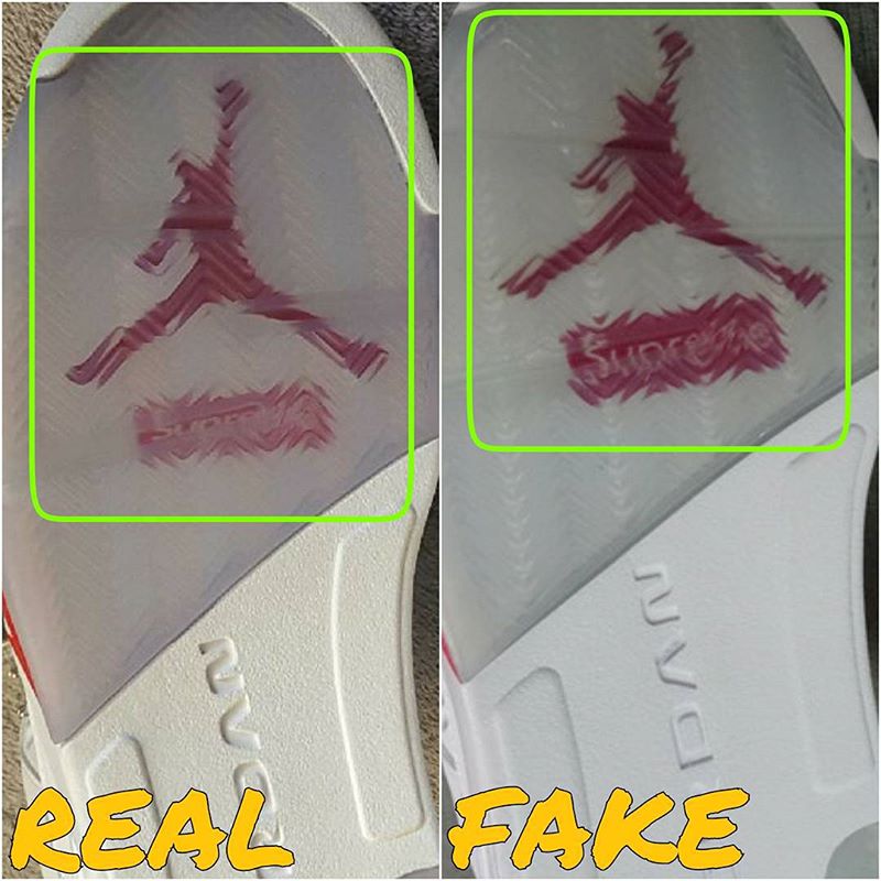 supreme jordan 5 fake