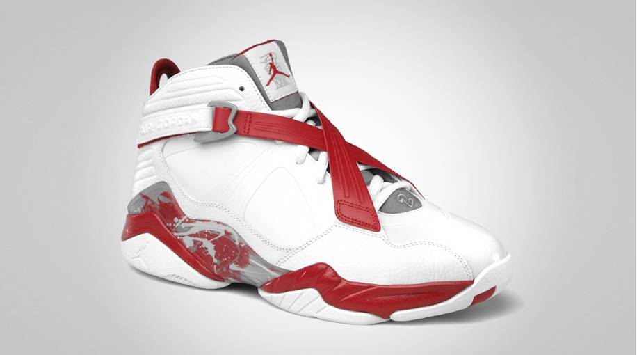 jordan 8 red and white