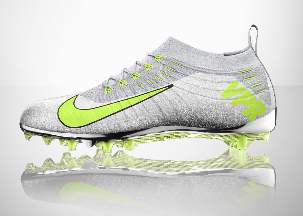 Nike Vapor Ultimate Flyknit Cleat Silver 3M (1)