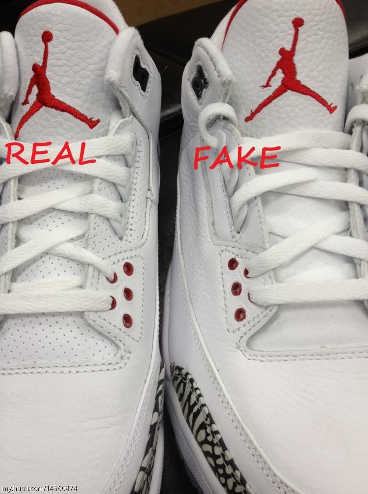 jordan 3 fake vs real