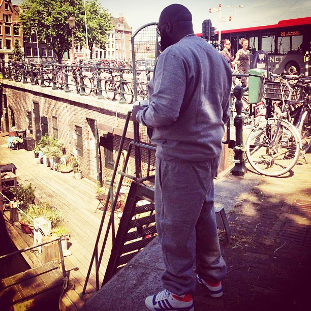 Rick Ross wearing adidas Originals Attitude Hi Knicks