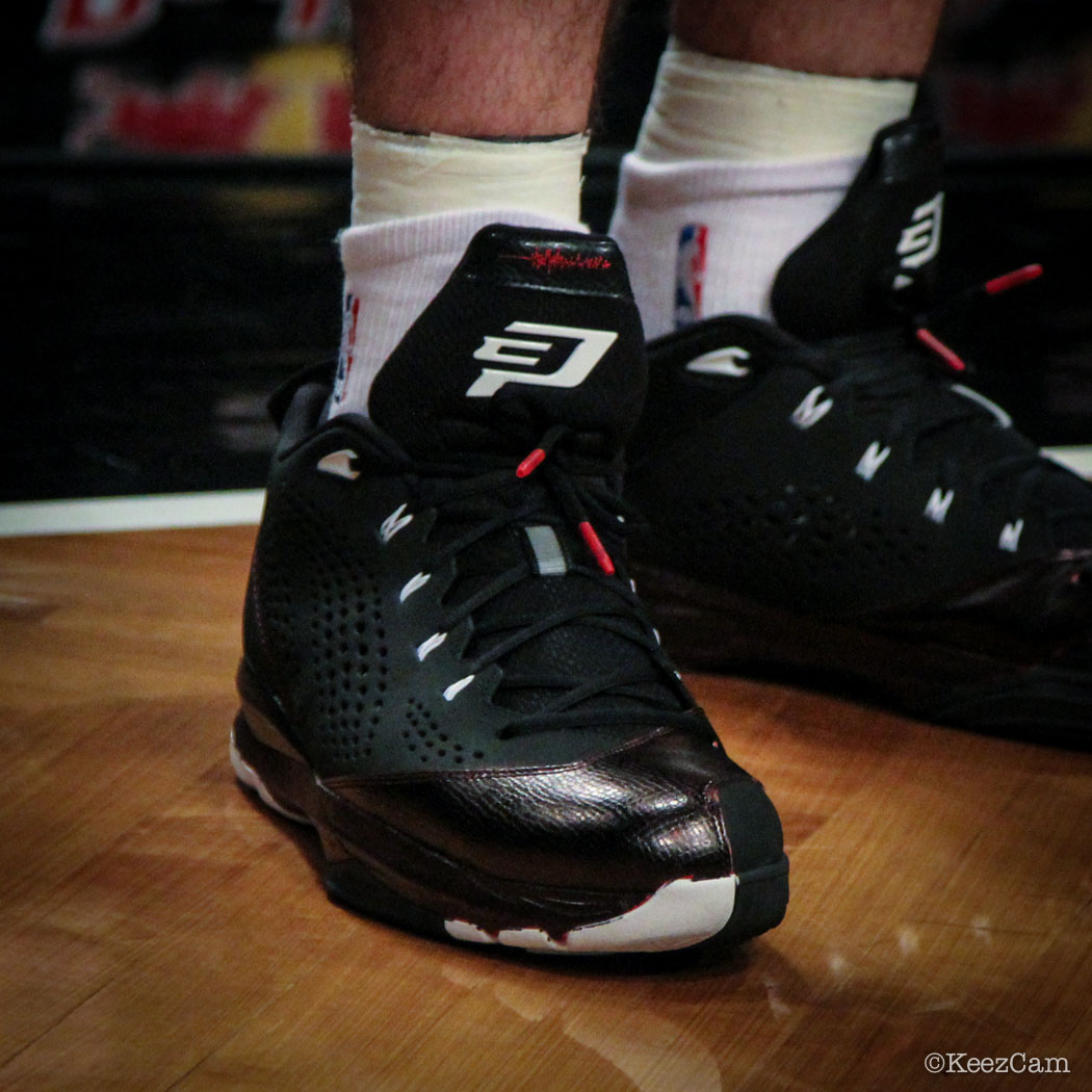 SoleWatch // Up Close At Barclays for Nets vs Lakers - Tornike Shengelia wearing Jordan CP3.VII