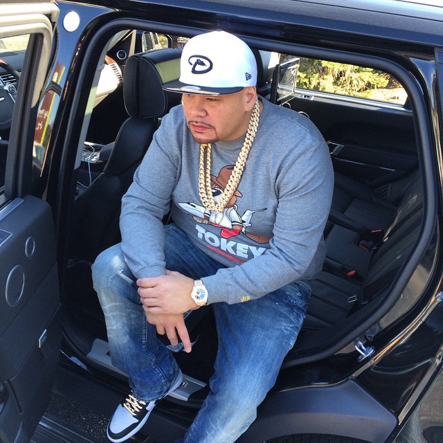 Fat Joe wearing Air Jordan I 1 Barons