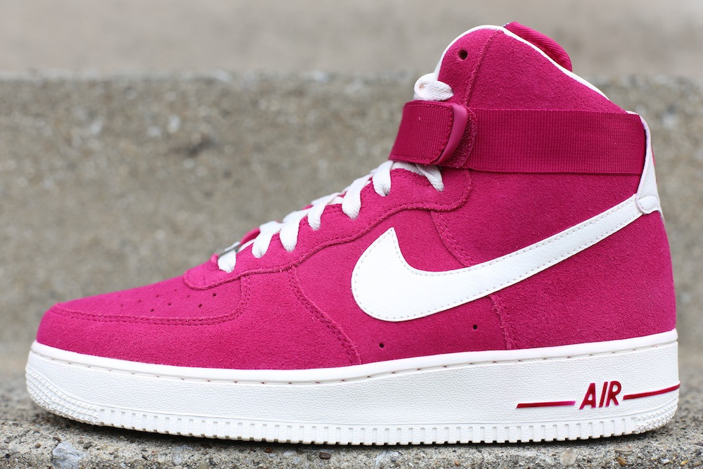 Nike air force shop 1 high pink suede