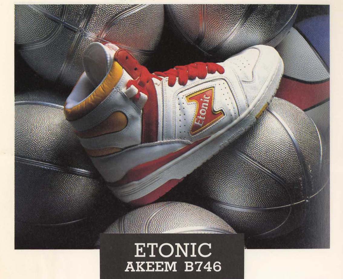 1989 LA Gear Basketball Shoes Hakeem Olajuwon photo vintage print Ad