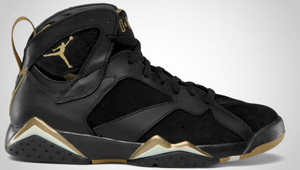 jordan retro 7 gold and black