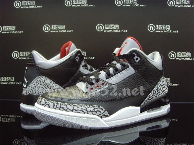 Air Jordan Retro 3 Black Varsity Red Cement 136064-010